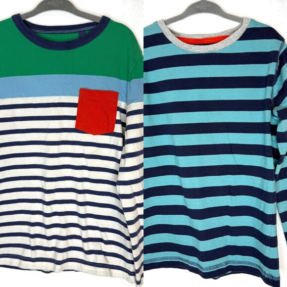 Mini Boden Other - Mini Boden Kids Boys Striped Long Sleeve T Shirt Bundle Of Two Size Small 6-7